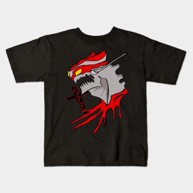 KAIJU MURDERER REDMAN Kids T-Shirt by MekaGojira3k